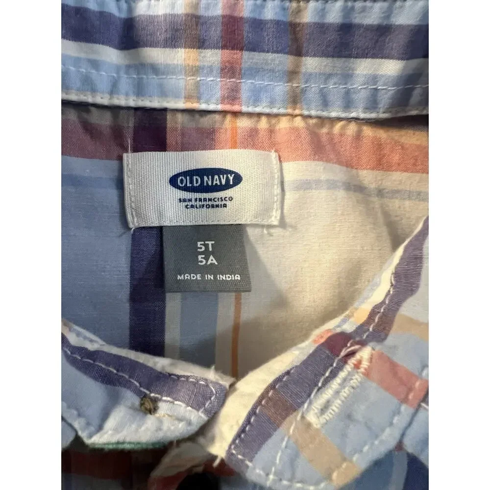 OLD Navy 5T Boys Multi Color Button Up